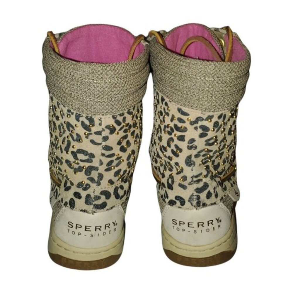 Sperry Top-Sider‎ Hikerfish Leopard Studded Size 5.5 M Shoes Lace Up Boots - Picture 6 of 10